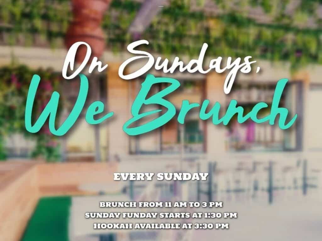 We brunch on every sunday at Ivy By The Lake